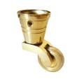 PİRİNÇ TEKERLEK YUVARLAK KOVALI SARI h:38 mm