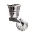 PİRİNÇ TEKERLEK YUVARLAK KOVALI KROM h:38 mm