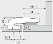Blum Clip Top Frenli Kör Kapak Menteşesi (90 derece) 79B9550