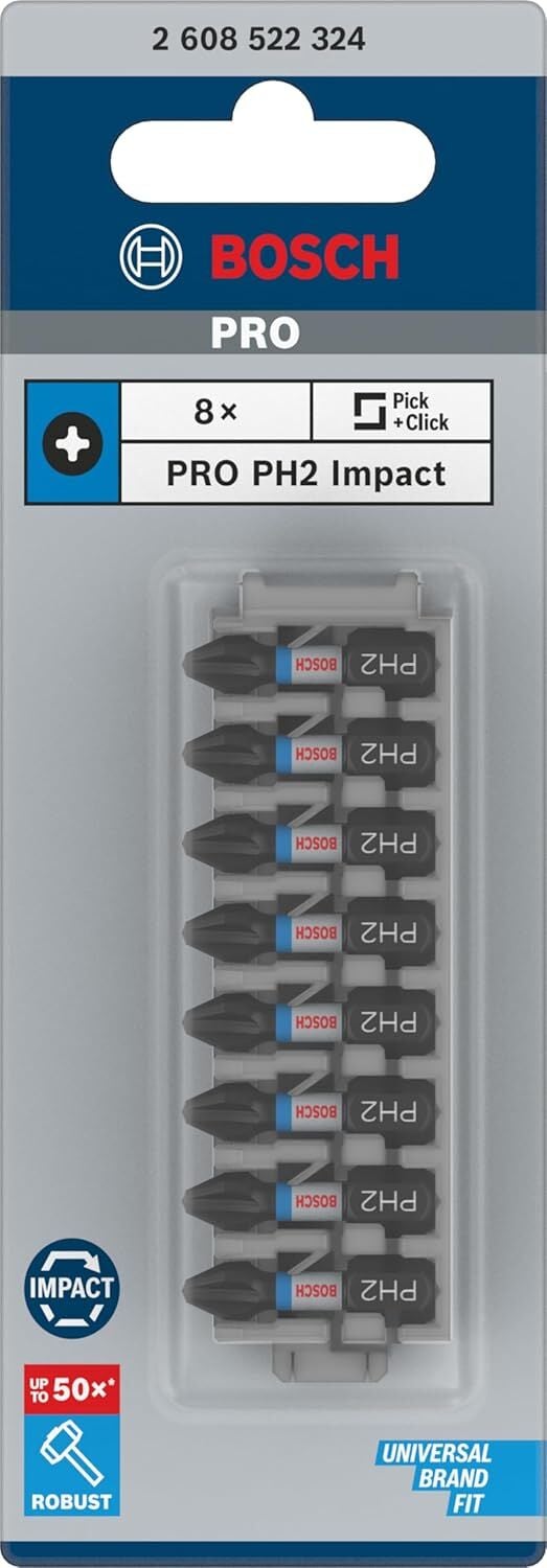 Bosch Ph2 x 25 mm Bits Uç Seti (8 Parça)