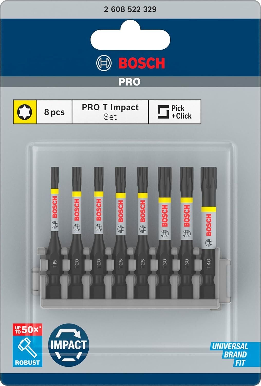 Bosch Pro T Impact Torx Bits Uç Seti 50 mm ( 8 parça)