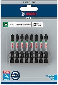 Bosch Pz2 x 50 mm Bits Uç Seti (8 Parça)