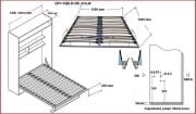 150*190 METAL KASALI ÇİFT KİŞİLİK DİK AÇILIR KATLANIR YATAK MEKANİZMASI 150*190 (Sadece mekanizma ve pvc latalı metal kasa fiyatıdır.)