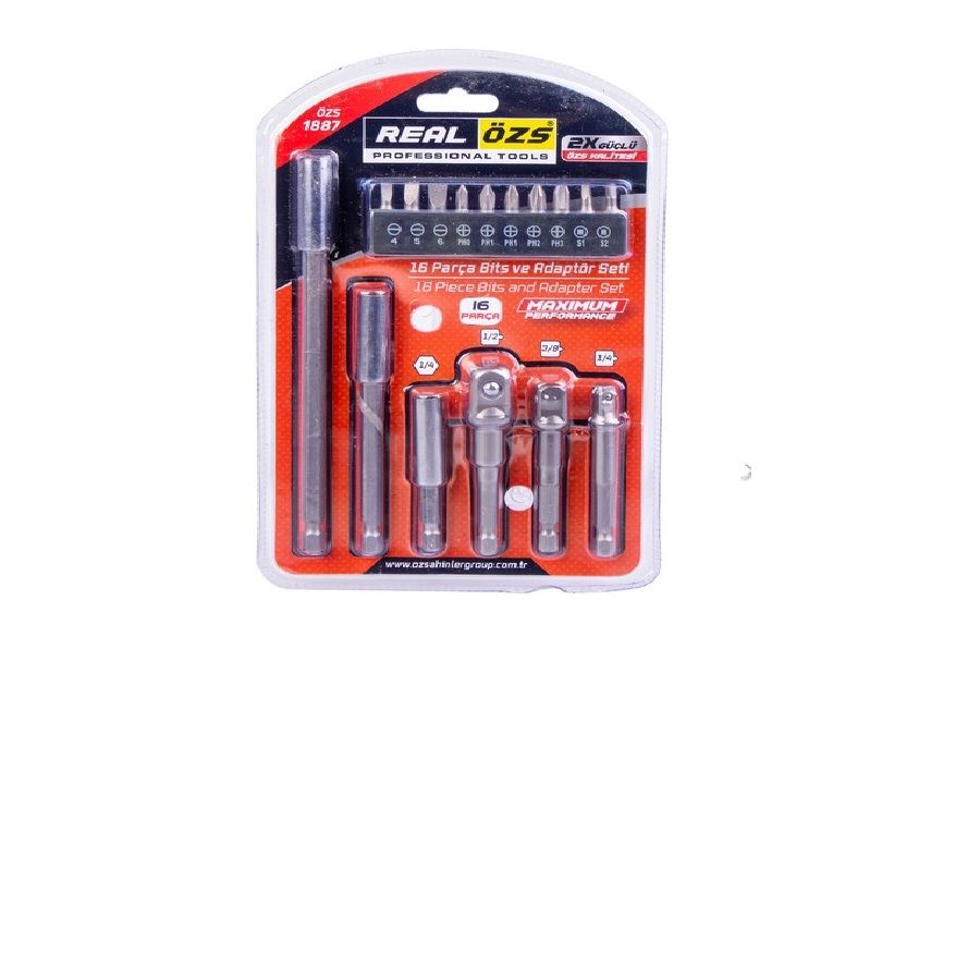 Bits Adaptör ve Uç Seti 16 Parça