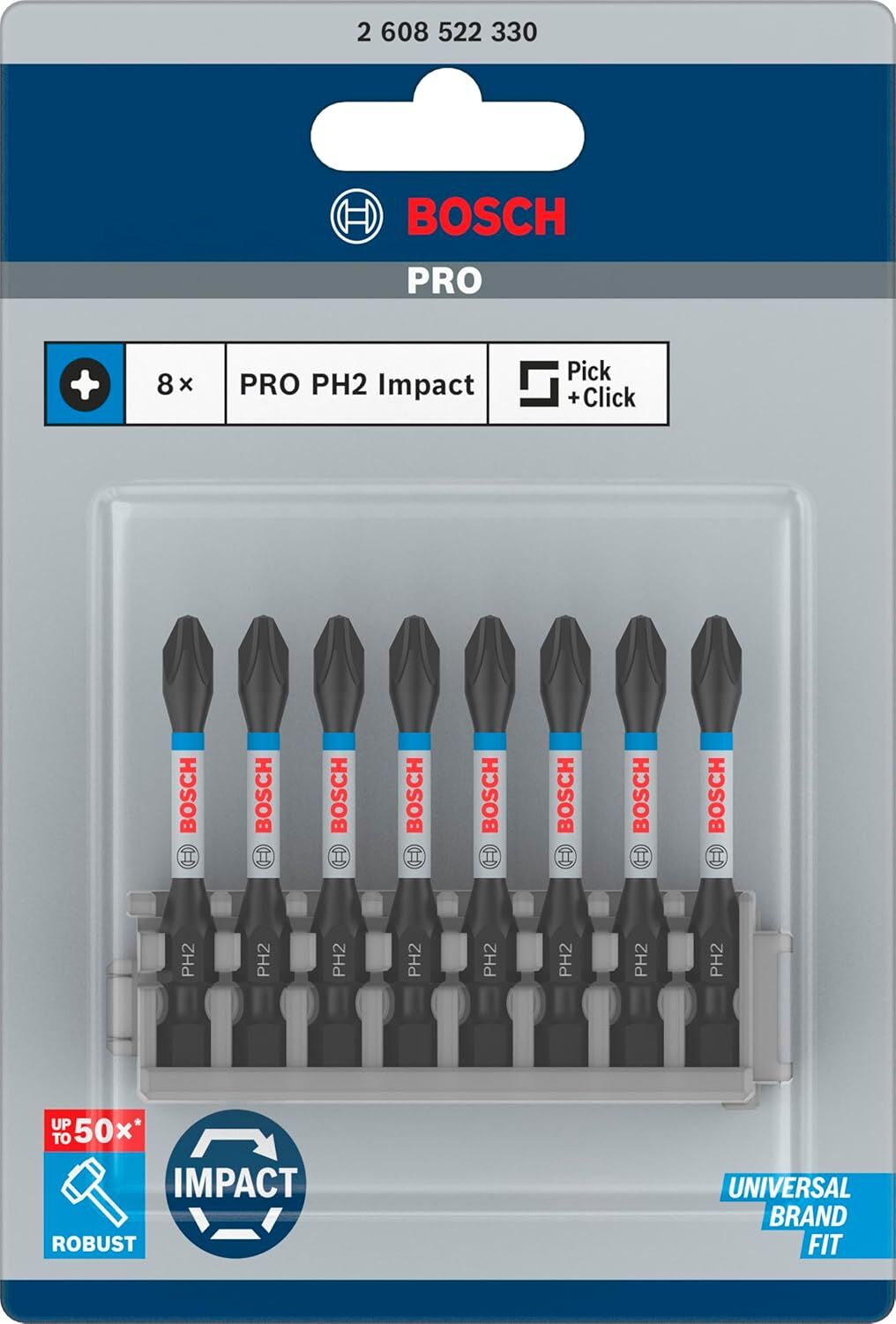 Bosch Ph2 x 50 mm Bits Uç Seti (8 Parça)