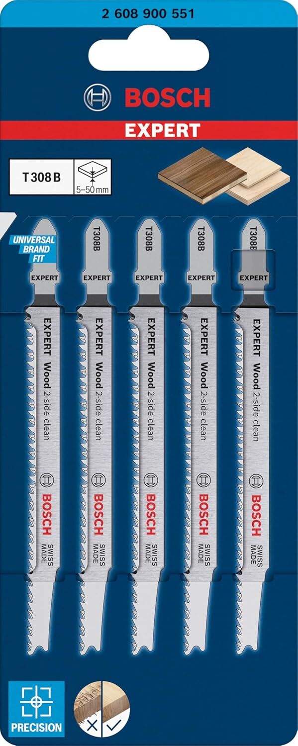 Bosch Expert  T308B Ahşap  Dekupaj Testeresi (5 adet)