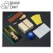 BeaverCraft DIY05  Ahşap Ayı Figürü Oyma Bıçağı Seti, 13 Parça