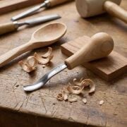 BeaverCraft P8A/14 Avuç İçi Kısa Eğri  Oluklu Ahşap Oyma Iskarpelası 14 mm