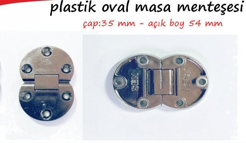 YUVARLAK PLASTİK  MASA MENTEŞESİ NİKEL