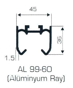 MEPA SKS 99C 60 ÜST RAY 3mt (AL 99-60)