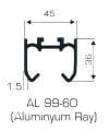 MEPA SKS 99C 60 ÜST RAY 3mt (AL 99-60)