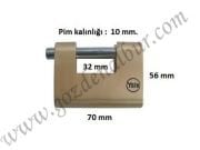 YALE 70 mm. OVAL KAYAR PİMLİ ASMA KİLİT