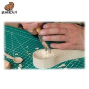 BeaverCraft K8A/14 Bükülmüş Sığ Oluklu Kısa Ahşap Oyma Iskarpelası, No.8