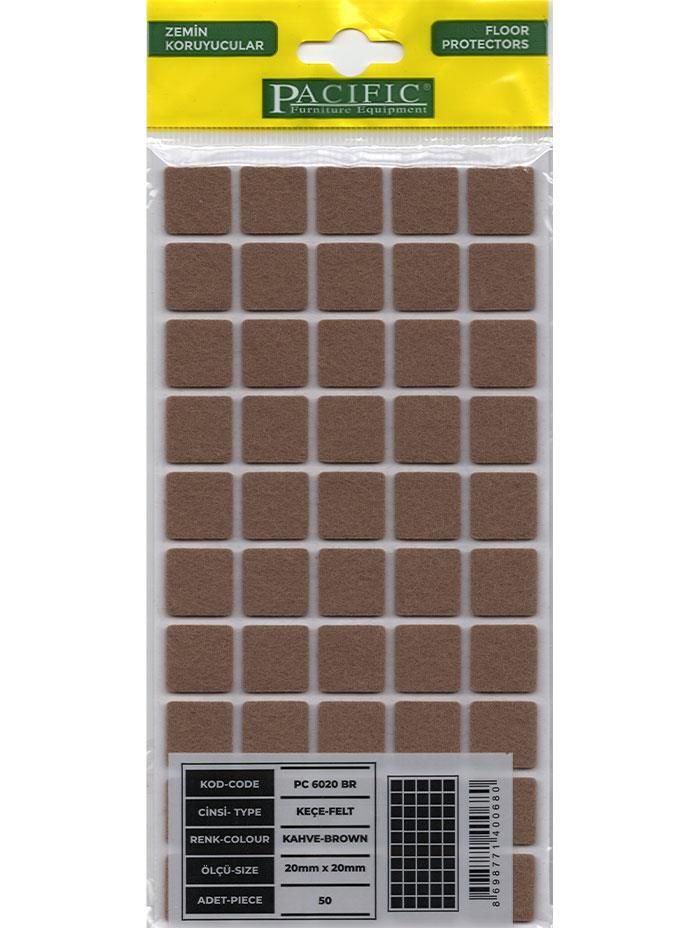 Keçe Zemin Koruyucu Kare 20x20  Kahverengi