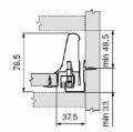 BLUM 40 cm TEK BORDÜRLÜ GRİ TANDEMBOX RAY