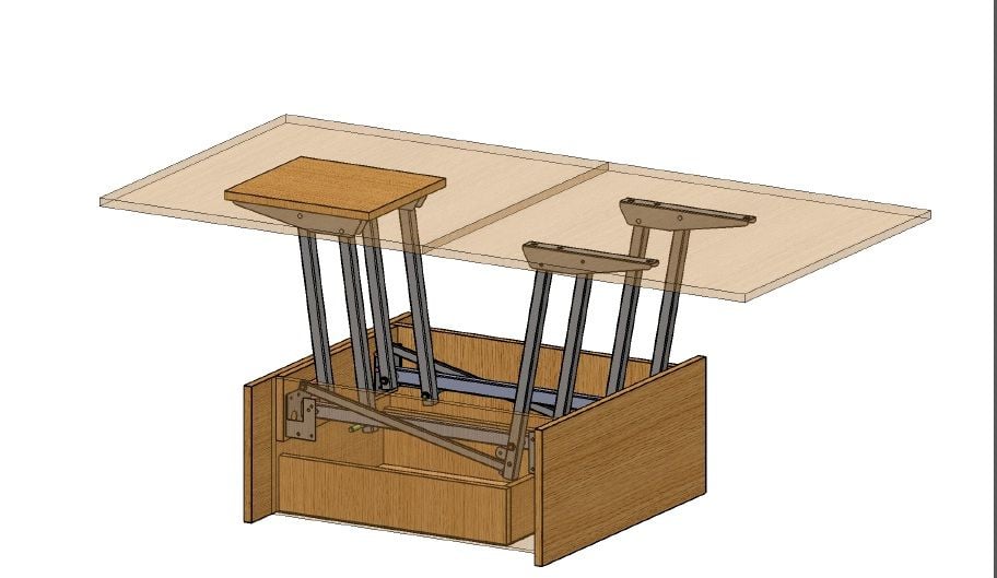 AÇILAN SEHPA MEKANİZMASI ÇİFTLİ (Profil Tipi)