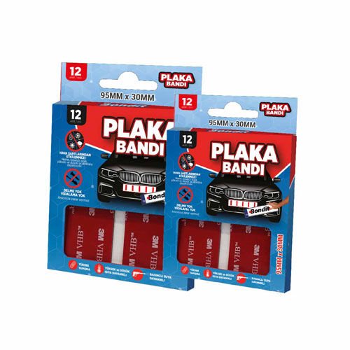 Bondit Plaka Yapıştırma Bandı  95mm*30mm 12 adet