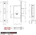KALE 157F SİLİNDİRLİ GÖMME EMNİYET KİLİDİ 2 TURLU (3 ANAHTARLI)