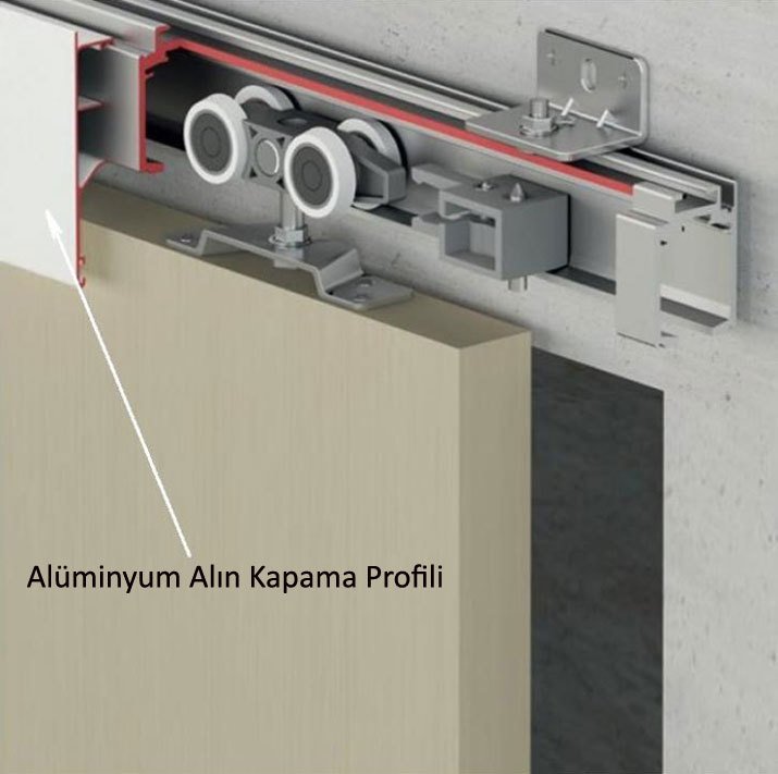 ALBATUR 120 kg. KAPI SİSTEMLERİ İÇİN ALIN KAPAMA PROFİLİ 3mt