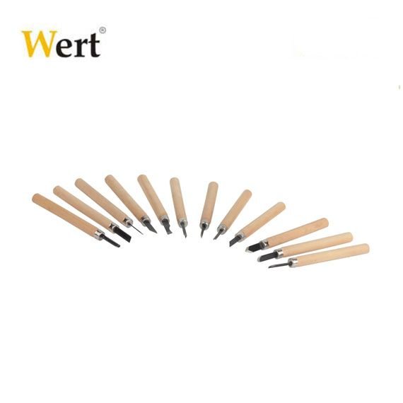 Wert 2512 Mini Ahşap Oyma Bıçak Seti  12 Parça
